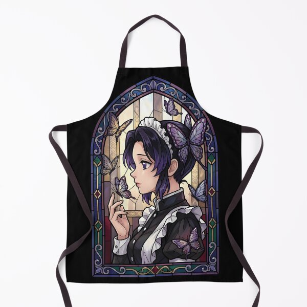 Item preview, Shinobu Kocho Demon Slayer Butterfly Maid Stained Glass Window Portrait designed and sold by mildaclairmo.