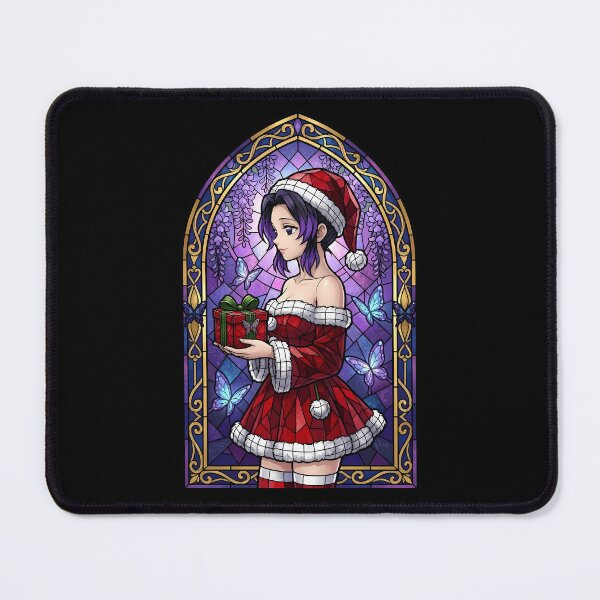 Item preview, Shinobu Kocho Demon Slayer Christmas Stained Glass Gift Portrait designed and sold by mildaclairmo.