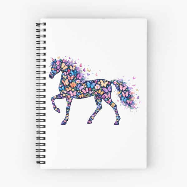 Item preview, Floral Horse with Colorful Butterflies designed and sold by OTSC.