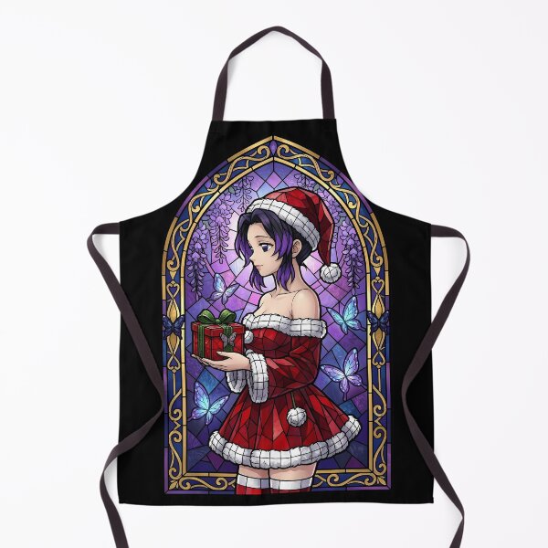Item preview, Shinobu Kocho Demon Slayer Christmas Stained Glass Gift Portrait designed and sold by mildaclairmo.