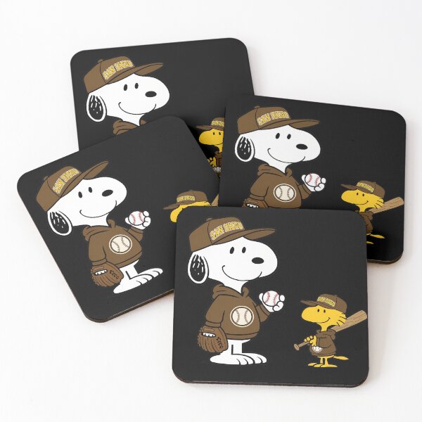 Item preview, Snoopy & Woodstock Padress Baseball designed and sold by WilliamFerris.