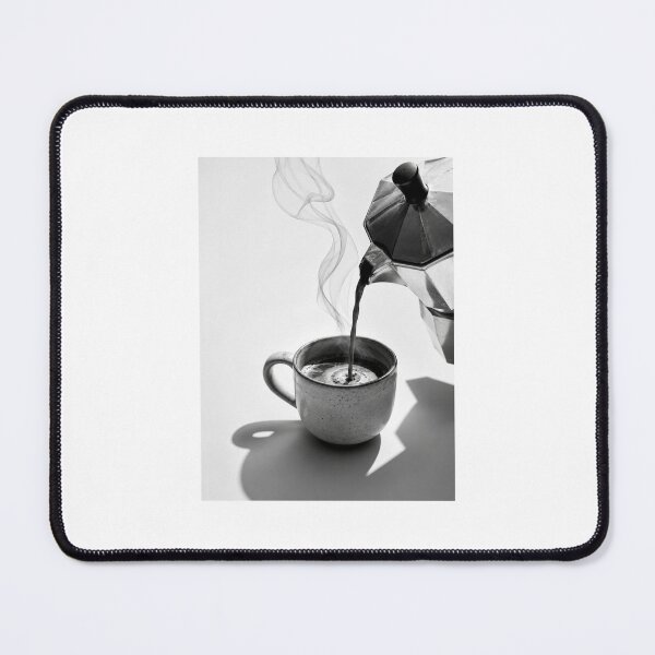 Item preview, Monochrome Coffee Pour Fine Art – Modern Kitchen Decor Canvas designed and sold by marianka91.
