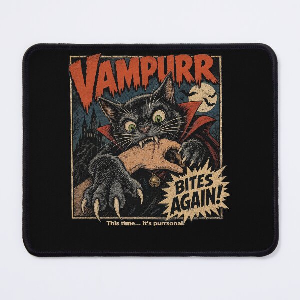Item preview, Vampurr Bites Again! Funny Vampire Cat Halloween Horror designed and sold by clothesy7.