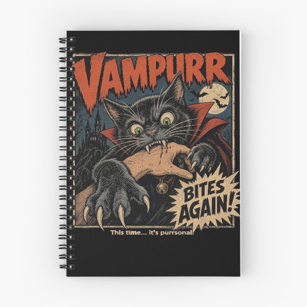 Item preview, Vampurr Bites Again! Funny Vampire Cat Halloween Horror designed and sold by clothesy7.