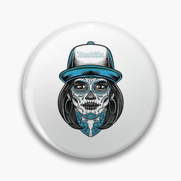 Item preview, Calavera Makitaa Sugar Skull Girl Trucker designed and sold by TailAndKiln.