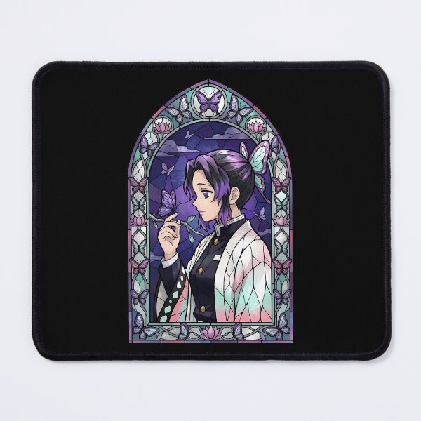 Item preview, Shinobu Kocho Demon Slayer Moonlit Butterfly Garden Stained Glass designed and sold by mildaclairmo.