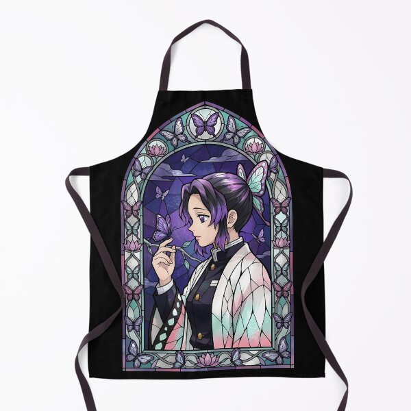 Item preview, Shinobu Kocho Demon Slayer Moonlit Butterfly Garden Stained Glass designed and sold by mildaclairmo.