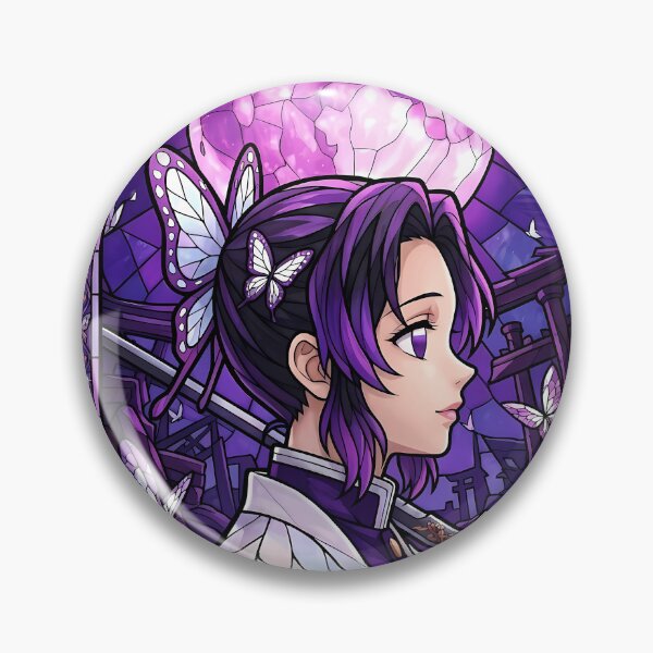 Item preview, Shinobu Kocho Demon Slayer Purple Moon Katana Stained Glass designed and sold by mildaclairmo.