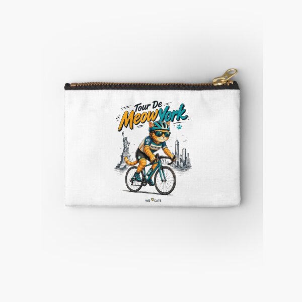 Item preview, Tour De MeowYork - Cute 'n' Funny Cycling Cat - Summer Sticker designed and sold by WeLoveCatss.
