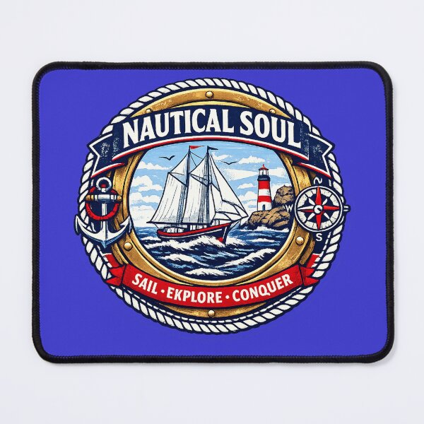 Item preview, Nautical Soul Sailor Core Vintage Sailing Ship Badge  designed and sold by Modefissi.