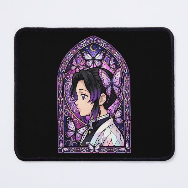 Item preview, Shinobu Kocho Demon Slayer Butterfly Moon Stained Glass designed and sold by mildaclairmo.
