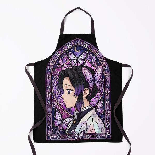 Item preview, Shinobu Kocho Demon Slayer Butterfly Moon Stained Glass designed and sold by mildaclairmo.