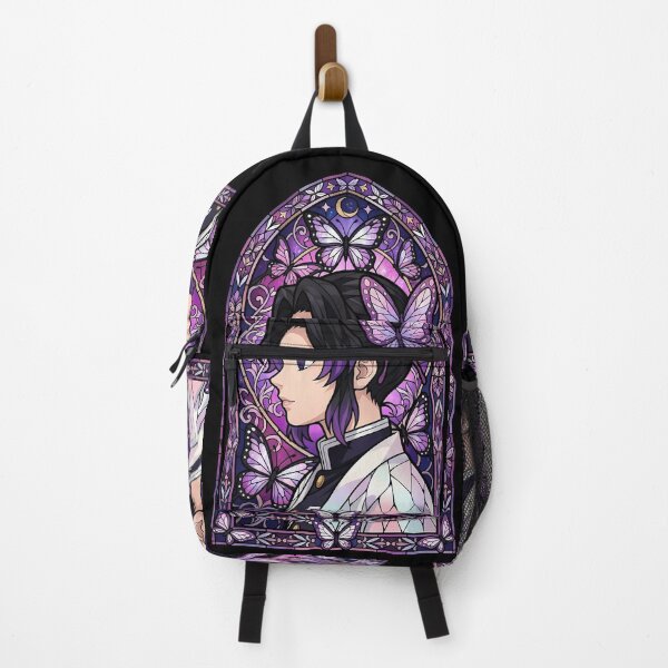 Item preview, Shinobu Kocho Demon Slayer Butterfly Moon Stained Glass designed and sold by mildaclairmo.