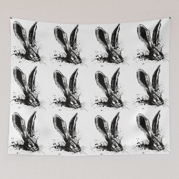 Item preview,  Wild Hare Ink Portrait Illustration designed and sold by Inkversed.