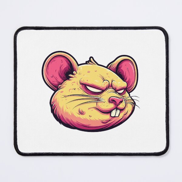 Item preview, Angry cartoon mouse head designed and sold by robyeyedropy.