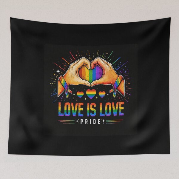 Item preview, Love Is Love Rainbow Pride Art designed and sold by BagFactoryUK.