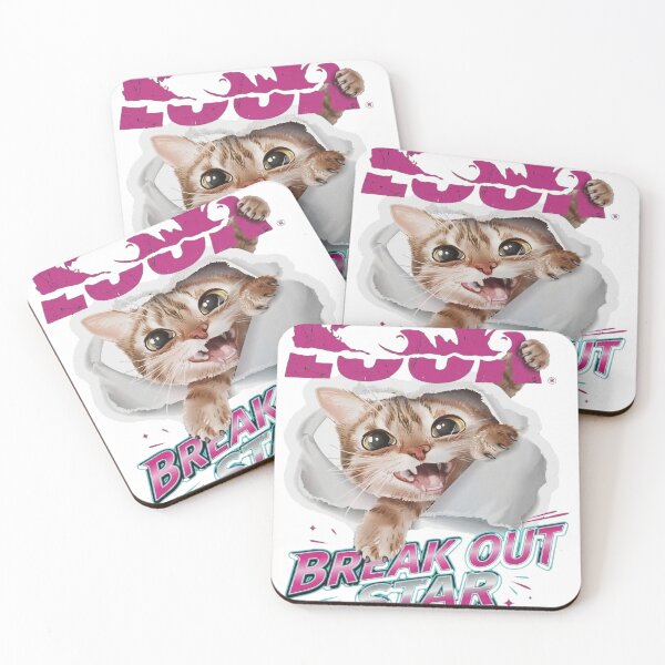 Item preview, Look Out Break Out Star – Playful Kitten Breaking Through Graphic designed and sold by Jen.Lou.