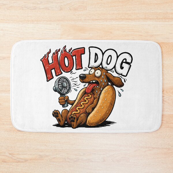 Item preview, Hot Dog Funny Dachshund T-Shirt | Sweaty Wiener Dog Pun Cartoon designed and sold by LatonaDesign.