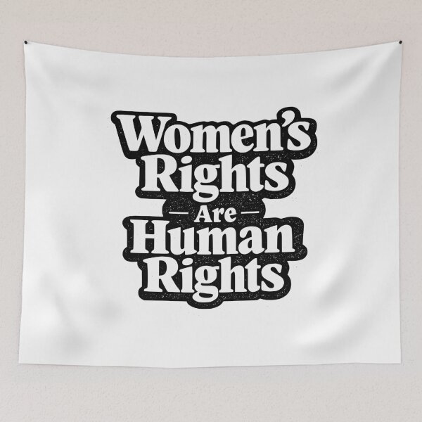 Item preview, Women's Rights Are Human Rights Distressed Vintage Typography T-Shirt | Feminist Empowerment designed and sold by Velora Printss.
