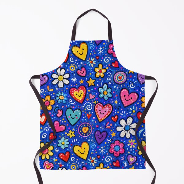 Item preview, Whimsical Heart & Flower Pattern - Bright Happy Doodle Design designed and sold by Ioanna-Studio.