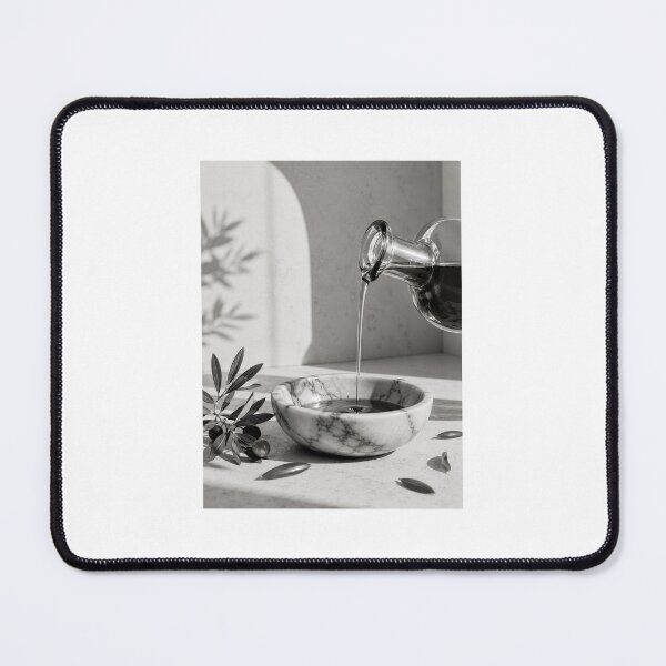 Item preview, The Olive Ritual: Marble Bowl and Glass Cruet Fine Art Print designed and sold by marianka91.