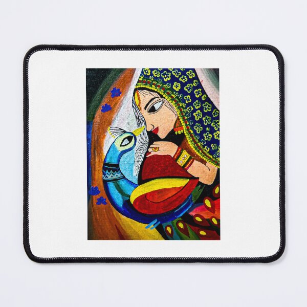 Item preview, "The peacock maiden- original acrylic painting designed and sold by Qerapainting.