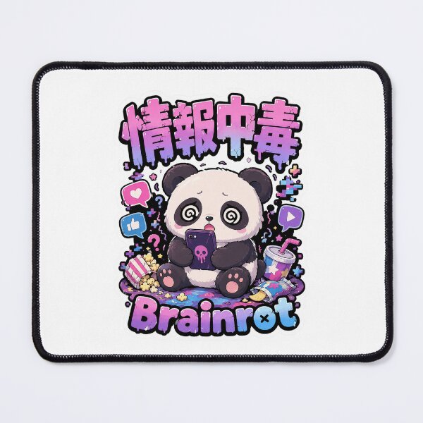 Item preview, Brainrot Japanese Kanji Pop Art (情報中毒) - Information Addiction Panda Design designed and sold by Japan-kanji-ya.