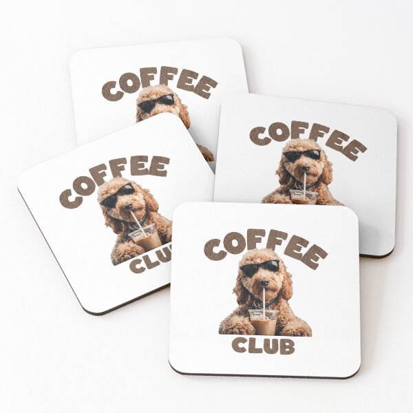Item preview, Coffee Club Goldendoodle Dog — Funny Iced Coffee Labradoodle Graphic designed and sold by Colorful-Garden.