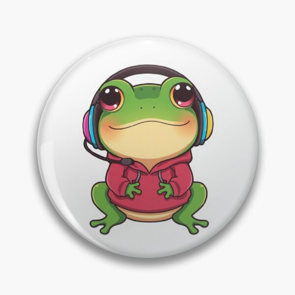 Item preview, Kawaii Strawberry Frog Sticker | Cute Gaming Frog Mascot designed and sold by Stylestickers55.