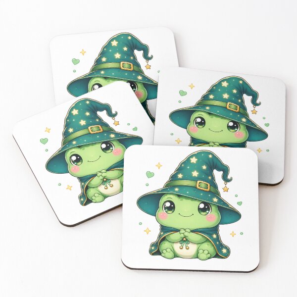 Item preview, Cute Frog Wizard | Kawaii Cottagecore Aesthetic Art designed and sold by Dulxoz.