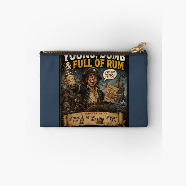 Item preview, Young Dumb and Full of Rum Funny Pirate  designed and sold by Hornace88studio.