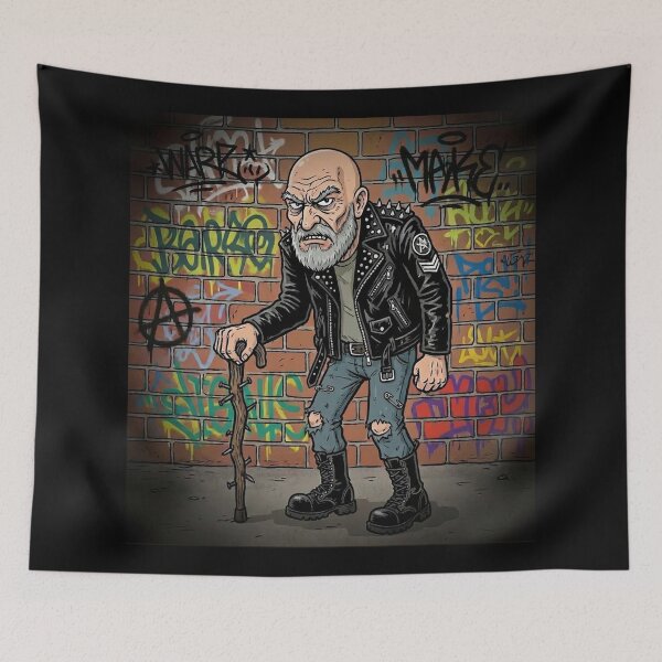 Item preview, Old punk - Cartoon designed and sold by Bigkite.