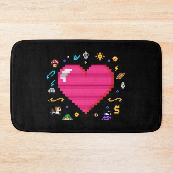 Item preview, Retro Pixel Art Glowing 8-Bit Heart Gaming Design designed and sold by Pink-Blossoms.