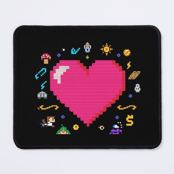 Item preview, Retro Pixel Art Glowing 8-Bit Heart Gaming Design designed and sold by Pink-Blossoms.