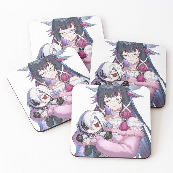 Item preview, Columbina and Arlecchino Holding Plush Doll Genshin Impact designed and sold by KomiArts.