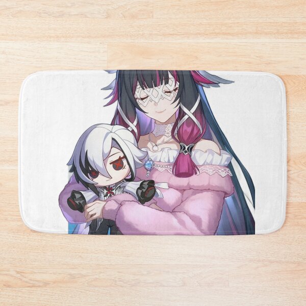 Item preview, Columbina and Arlecchino Holding Plush Doll Genshin Impact designed and sold by KomiArts.