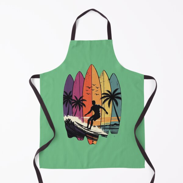 Item preview, Retro Sunset Surfer & Surfboards Vintage Art designed and sold by InkWeaveShop.