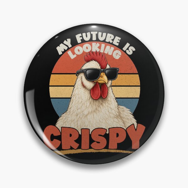 Item preview, Looking Crispy Funny Chicken | Vintage Chicken Humor Graphic designed and sold by 1timelab.