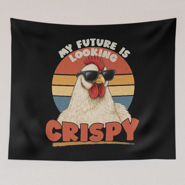 Item preview, Looking Crispy Funny Chicken | Vintage Chicken Humor Graphic designed and sold by 1timelab.