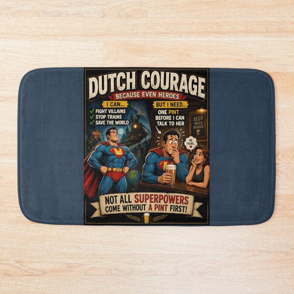 Item preview, Dutch Courage Funny Pub Superhero Humour designed and sold by Hornace88studio.