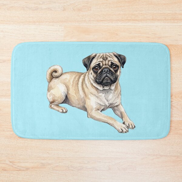Item preview, Watercolor pug sitting designed and sold by TheMagicIcon.