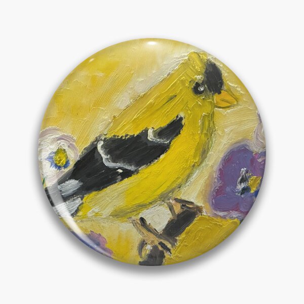 Item preview, American Goldfinch with flowers designed and sold by woodland-towers.