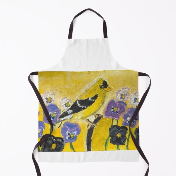 Item preview, American Goldfinch with flowers designed and sold by woodland-towers.