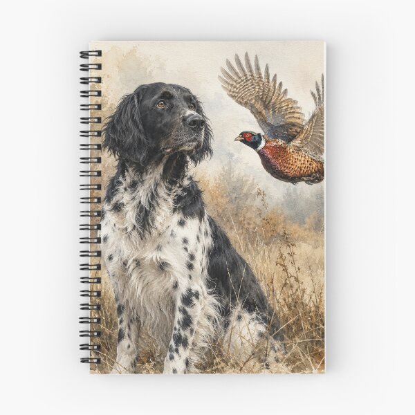 Item preview, Large Münsterländer with Ring-necked Pheasant designed and sold by TammyHunterArt.