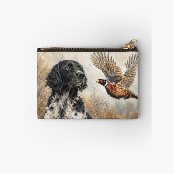 Item preview, Large Münsterländer with Ring-necked Pheasant designed and sold by TammyHunterArt.