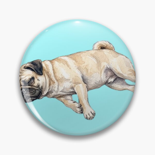 Item preview, Watercolor Pug Sleeping designed and sold by TheMagicIcon.