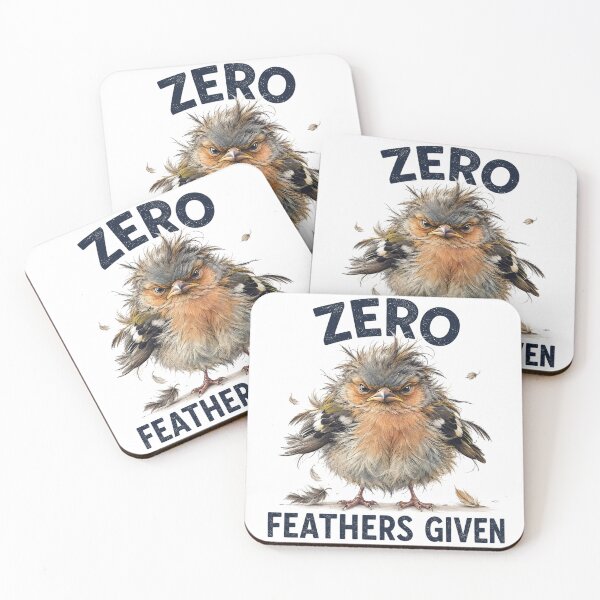 Item preview, Zero Feathers Given – Grumpy Baby Chaffinch | Funny Bird Meme designed and sold by MarekoraStudio.