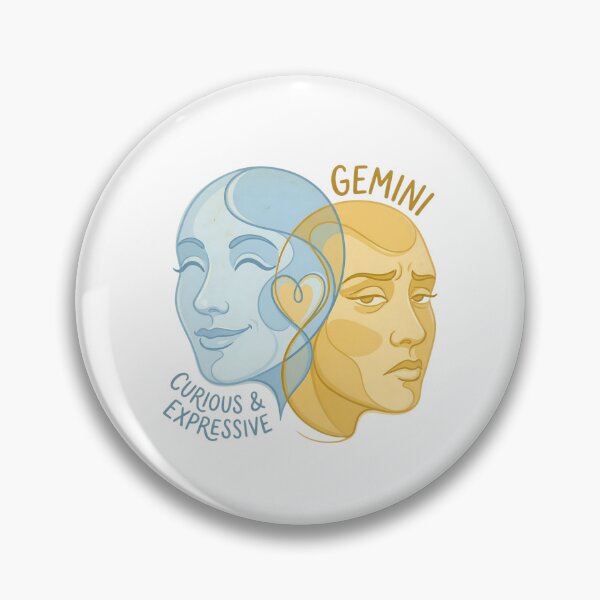 Item preview, Gemini Zodiac Twins | Curious & Expressive Daily Horoscope Design | Astrology Lover Gift for Gemini designed and sold by Bhaskar Digital Art.