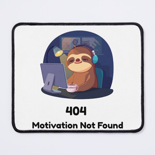 Item preview, 404 Motivation Not Found – Sloth Night Coder Coffee++ Programmer Gift designed and sold by Slow Shop.
