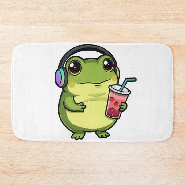 Item preview, Cute Boba Gamer Frog Kawaii Sticker | Bubble Tea Frog with RGB Headphones designed and sold by Stylestickers55.